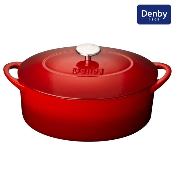 Denby Red 28cm Oval Casserole