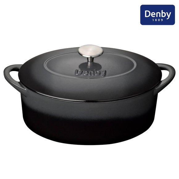 Denby Grey 28cm Oval Casserole