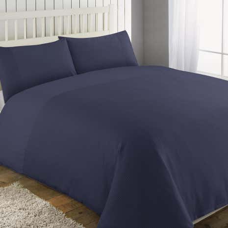 Waffle Denim Duvet Cover and Pillowcase Set