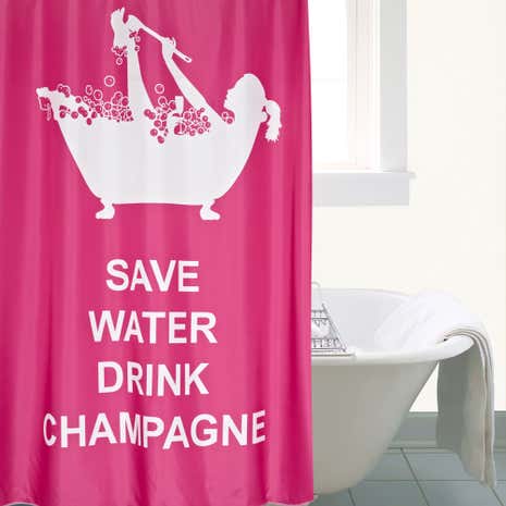 Drink Champagne XL Shower Curtain