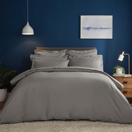 Fogarty Soft Touch Slate Duvet Cover and Pillowcase Set