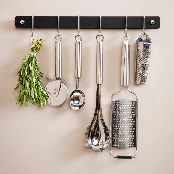 Hahn Metro Black 39cm Wall Rail