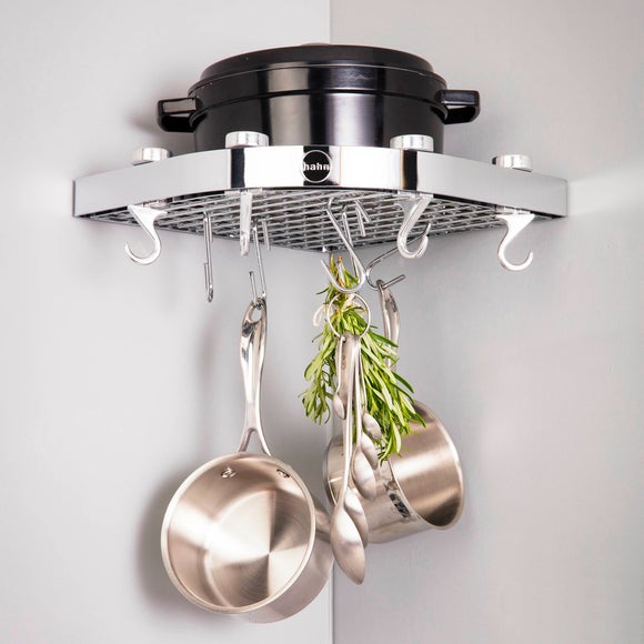 Hahn Metro Chrome Corner Wall Rack