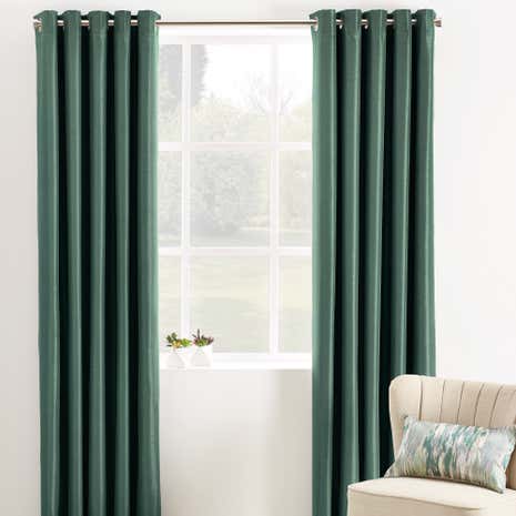 Phoenix Emerald Blackout Eyelet Curtains