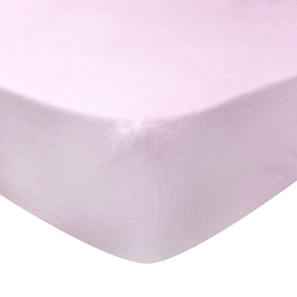 pink brushed cotton fitted sheet