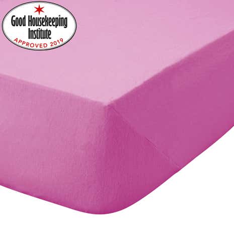 Kids Non Iron Plain Dye Fuchsia Fitted Sheet