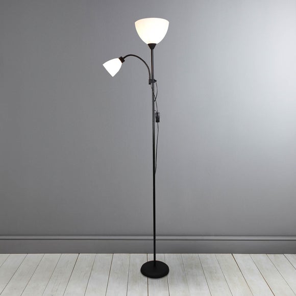 Bari Black Uplighter Floor Lamp
