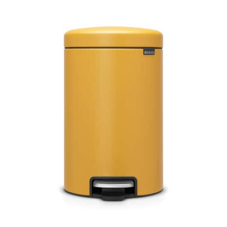 Brabantia NewIcon 12 Litre Mustard Yellow Pedal Bin