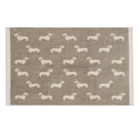 Emily Bond Natural Dachshund Cotton Bath Mat
