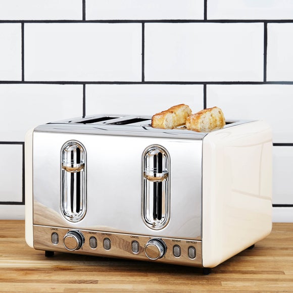Dunelm Cream 4 Slice Toaster