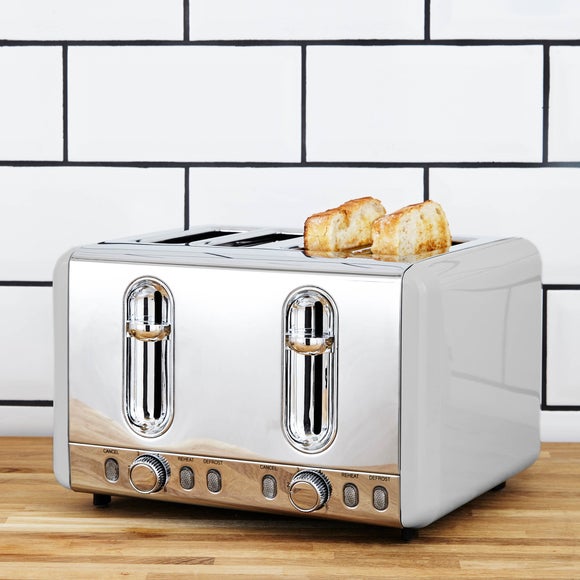 Dunelm Grey 4 Slice Toaster