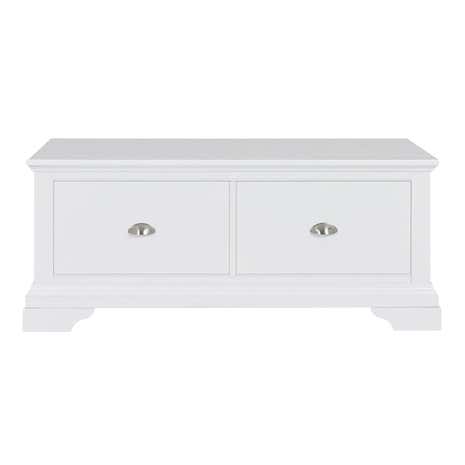 Eaton White Blanket Box | Dunelm