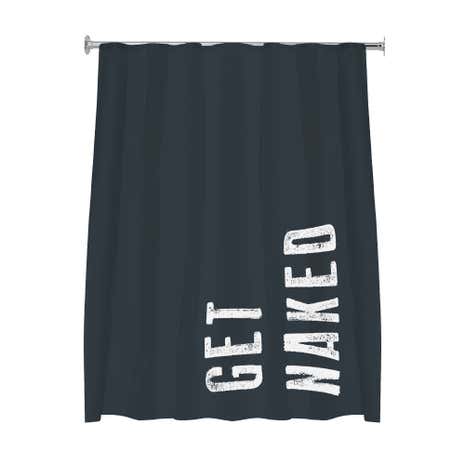 Charcoal Get Naked Shower Curtain