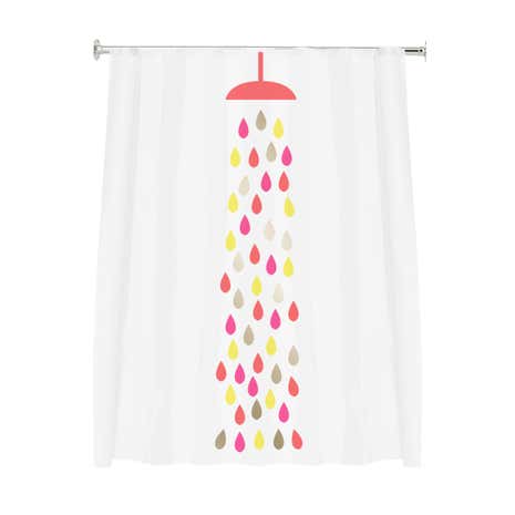 Water Droplets Shower Curtain