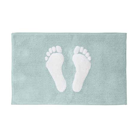 Aqua Footprint Bath Mat