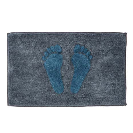 Blue Footprint Bath Mat