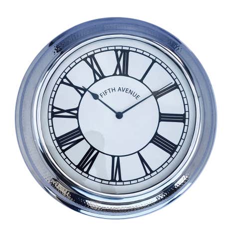 5A Fifth Avenue Hammered Metal Oversized Wall Clock