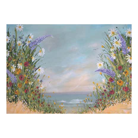 Emma Sian Pritchard Floral Beach Canvas