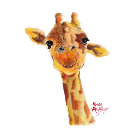 Shirley MacArthur Tommy Giraffe Canvas