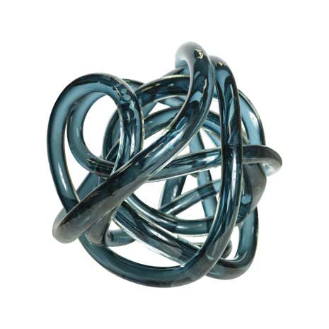 5A Fifth Avenue Grey Glass Swirl Ornament