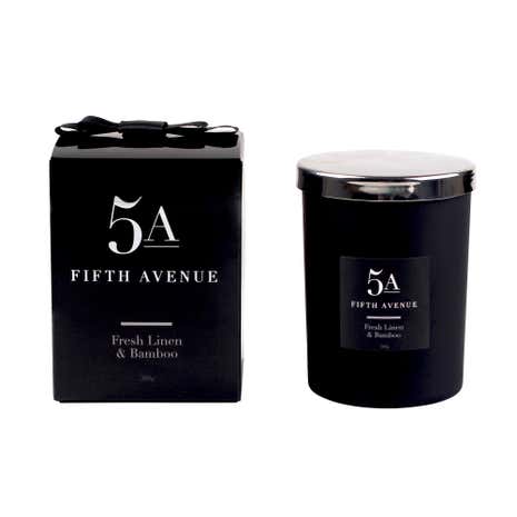 5A Fifth Avenue Bamboo and Linen Candle