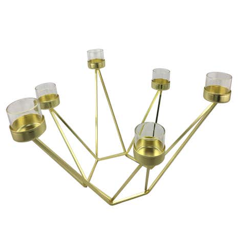 5A Fifth Avenue Brass Candle Holder
