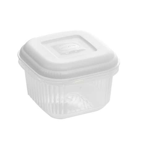 Essentials 600ml White Square Container
