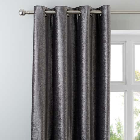 5A Fifth Avenue Broadway Charcoal Eyelet Curtains