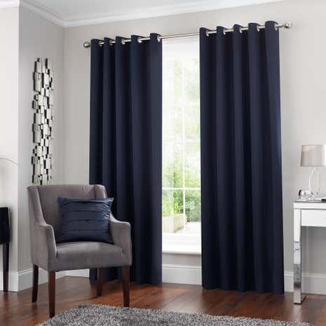 5A Fifth Avenue Venice Navy Blackout Eyelet Curtains