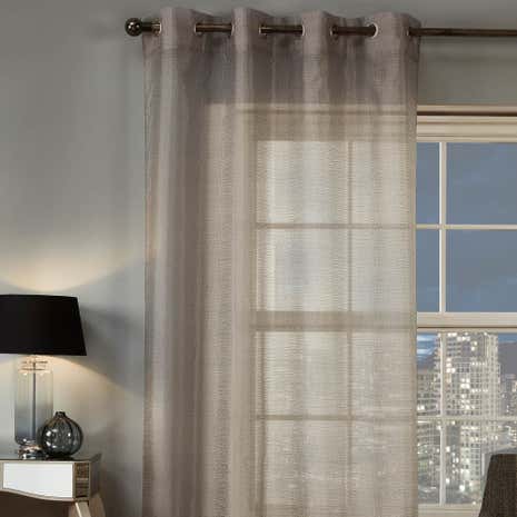 5A Fifth Avenue Denver Silver Eyelet Voile Panel