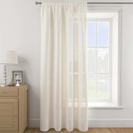 Bella Ivory Slot Top Voile Panel