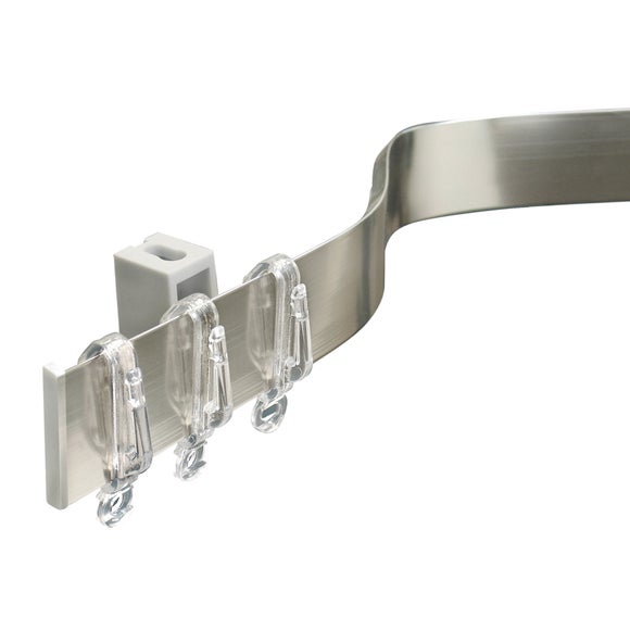 silver bendable curtain track