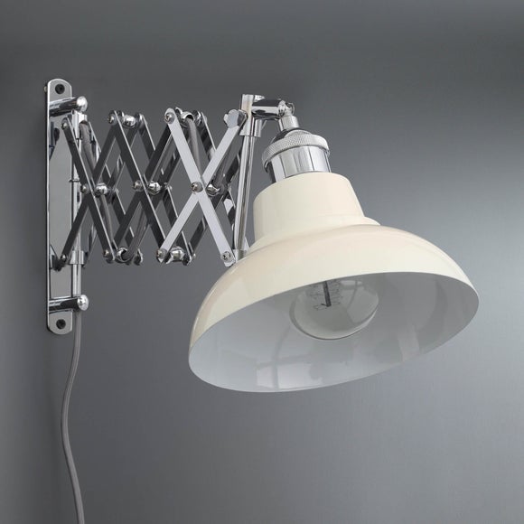 Huxter Ivory Extendable Wall Light Fitting