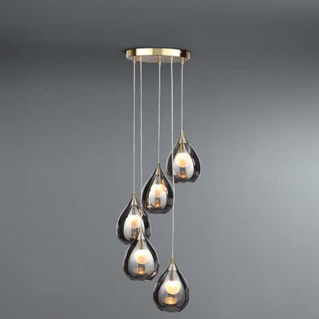 5A Fifth Avenue Sintra Smoke Glass Fitting