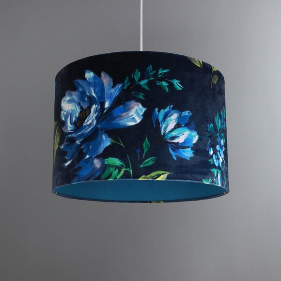 Charm Floral Midnight Blue Light Shade