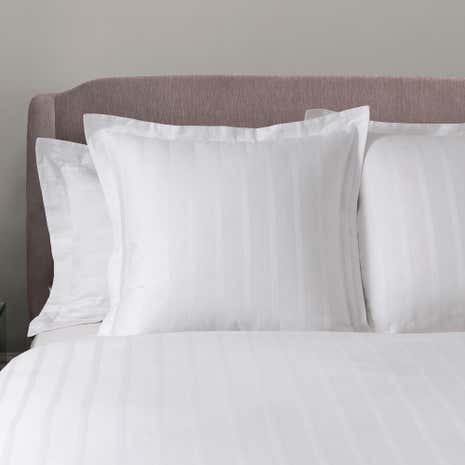 5A Fifth Avenue Herringbone 300 Thread Count 100% Cotton White Continental Pillowcase