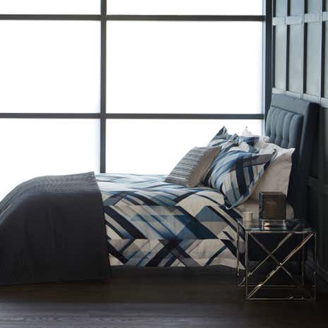 5A Fifth Avenue Brooklyn Digitally Printed 100% Cotton Blue Duvet Cover