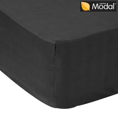 5A Fifth Avenue 300 Thread Count Modal Black Fitted Sheet