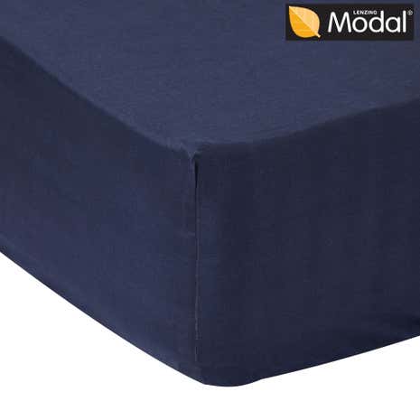 5A Fifth Avenue 300 Thread Count Modal Navy Fitted Sheet