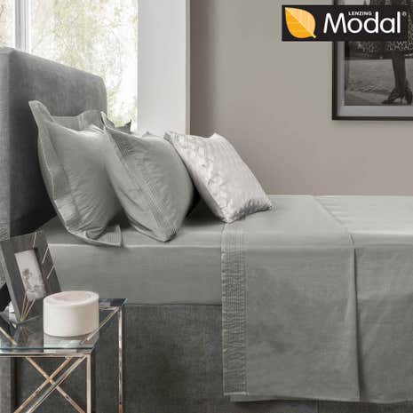 5A Fifth Avenue 300 Thread Count Modal Platinum Flat Sheet