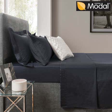 5A Fifth Avenue 300 Thread Count Modal Navy Flat Sheet
