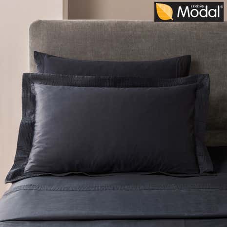 5A Fifth Avenue Modal Navy Pintuck Cuffed Oxford Pillowcase