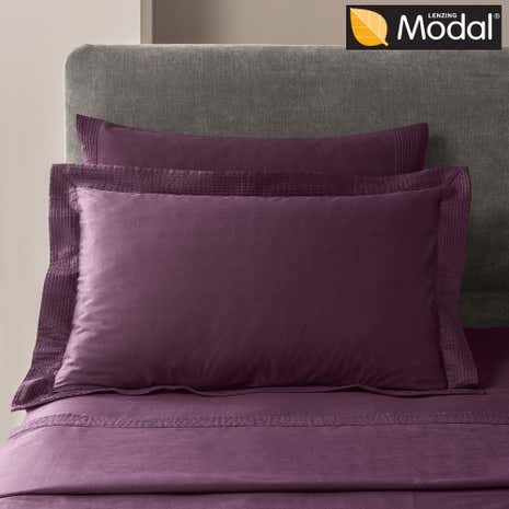 5A Fifth Avenue Modal Plum Pintuck Cuffed Oxford Pillowcase