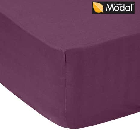 5A Fifth Avenue 300 Thread Count Modal Plum Fitted Sheet