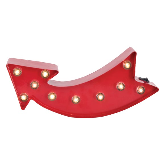 Arrow Shaped Red Light