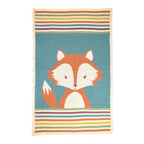 Fox Knitted Throw