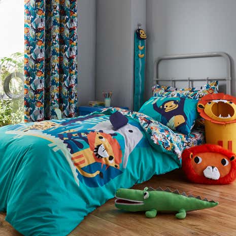 Jungle Friends Duvet Cover and Pillowcase Set
