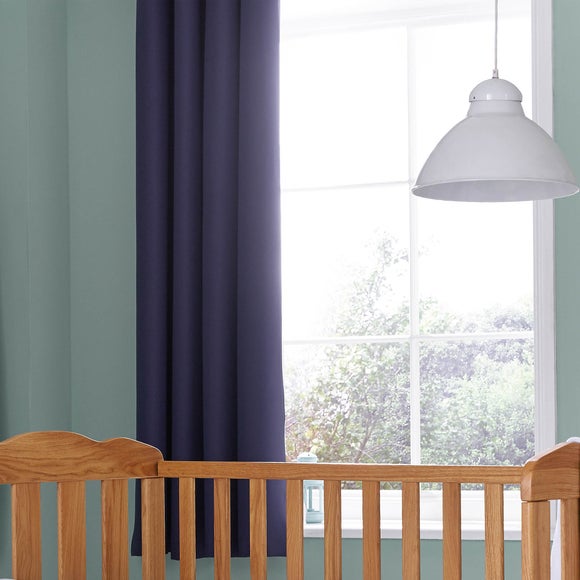 Navy Pencil Pleat Blackout Curtains