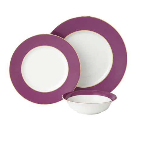 5A Fifth Avenue Hamilton Plum 12 Piece Dinner Set