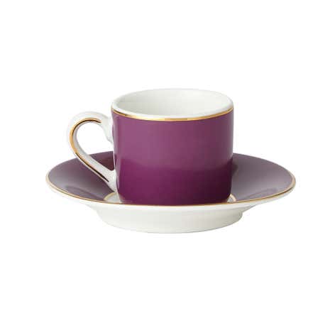5A Fifth Avenue Hamilton Plum Pack of 2 Espresso Cup and Saucer